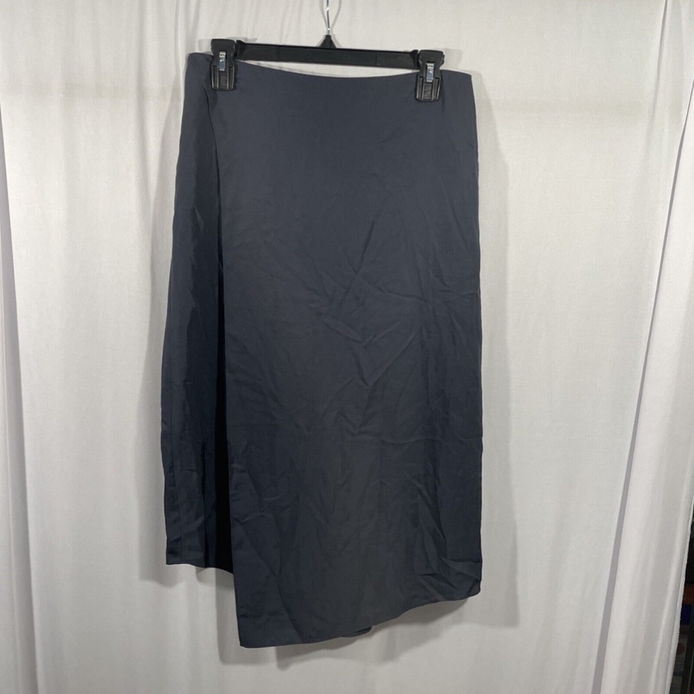 NWT $285 Vince [ 6 ] Wrap Midi Asymmetrical Skirt in Coastal‎ Blue - Picture 7 of 14